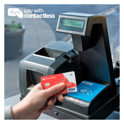 contactless payment image santander card first bus