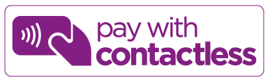 pay with contactless purple logo