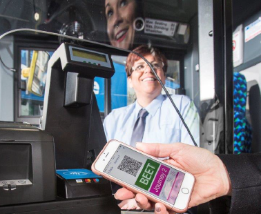First Bus contactless and smarter ticket use scene