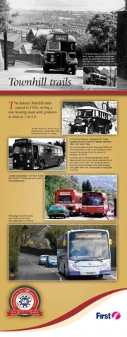 first bus history town hill trails information leaflet